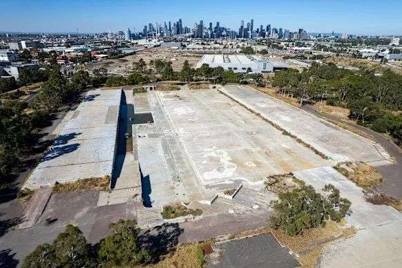 The data centre will be built on this former NewsCorp newspaper printing press site by the Westgate Bridge.