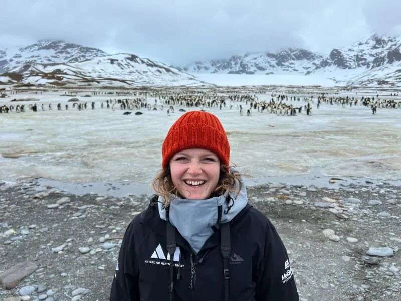Kelsey Waghorn in South Georgia, Antarctica, 2023.