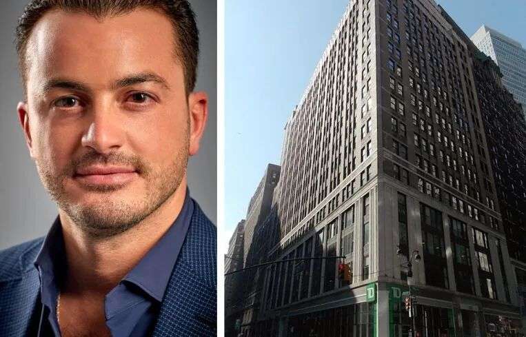 American Exchange Group Founder and CEO Alen Mamrout and 1375 Broadway.