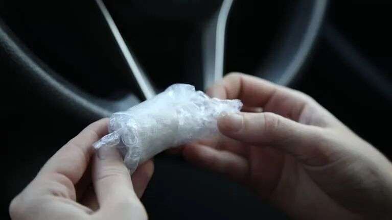 Small vial of powder sold as ‘retatrutide’. Photo: Te Ahipourewa Forbes