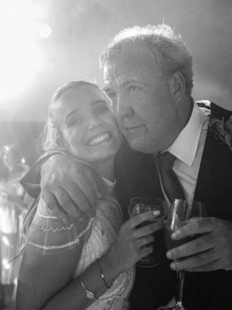 Emily Clarkson shared a photo of she and her father Jeremy hugging on her wedding day. . Picture: Instagram