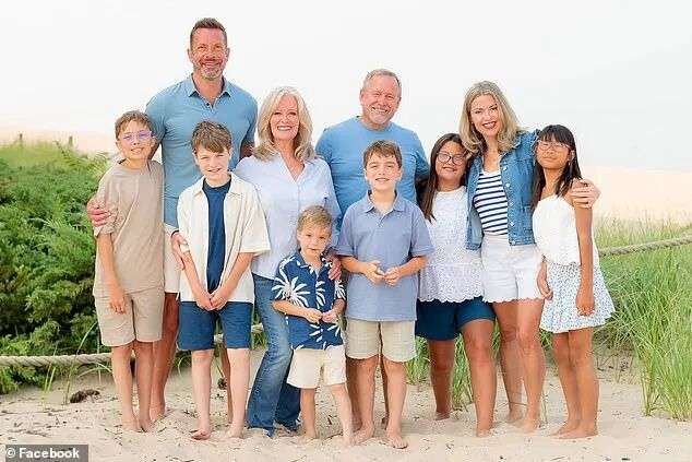 Karolkiewicz is pictured here with his wife Amanda, their kids, and Amanda's parents, Steve and Becky Lawwill